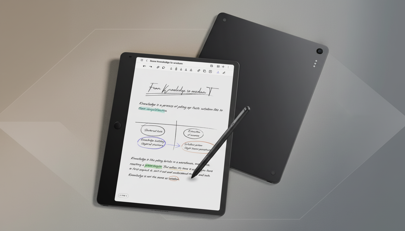 TCL Note A1 preview render highlighting paper-like display