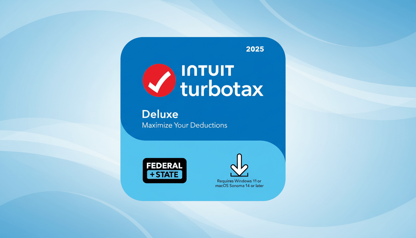 TurboTax 2025 Desktop Deluxe software 30% off deal on Amazon