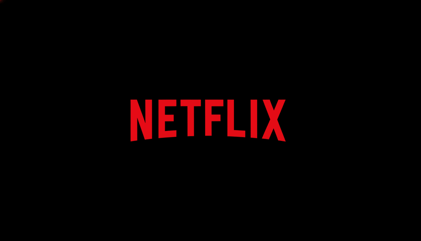 The Netflix logo, featuring the word NETFLIX in bold red letters with a slight upward curve, centered on a black background.