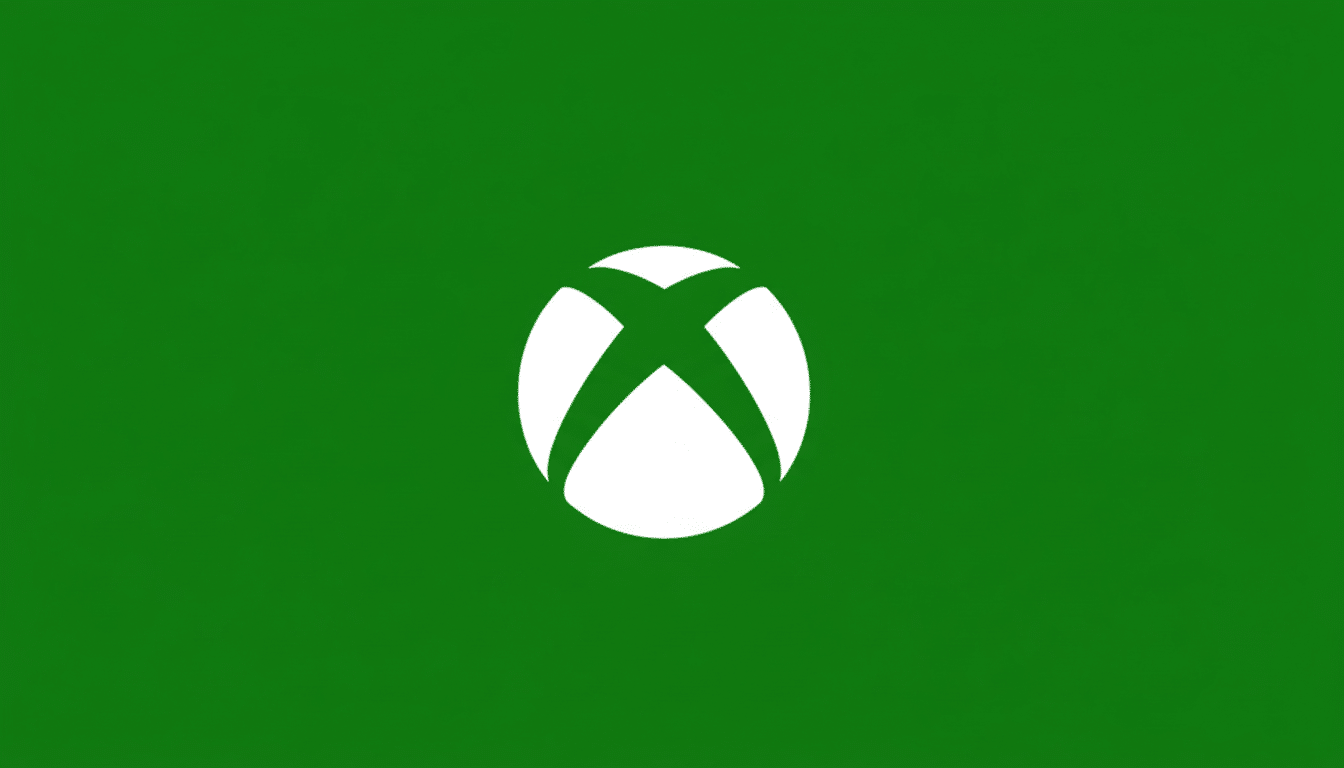 The Xbox logo, a white stylized X within a sphere, centered on a solid green background, resized to a 16:9 aspect ratio.