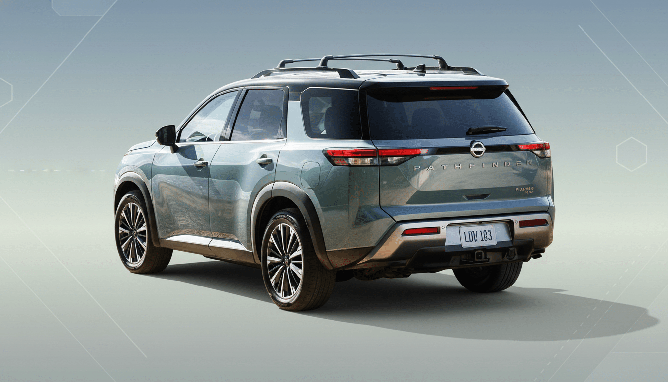 Nissan SUV interior with built-in Qi2 wireless phone charging pad in center console