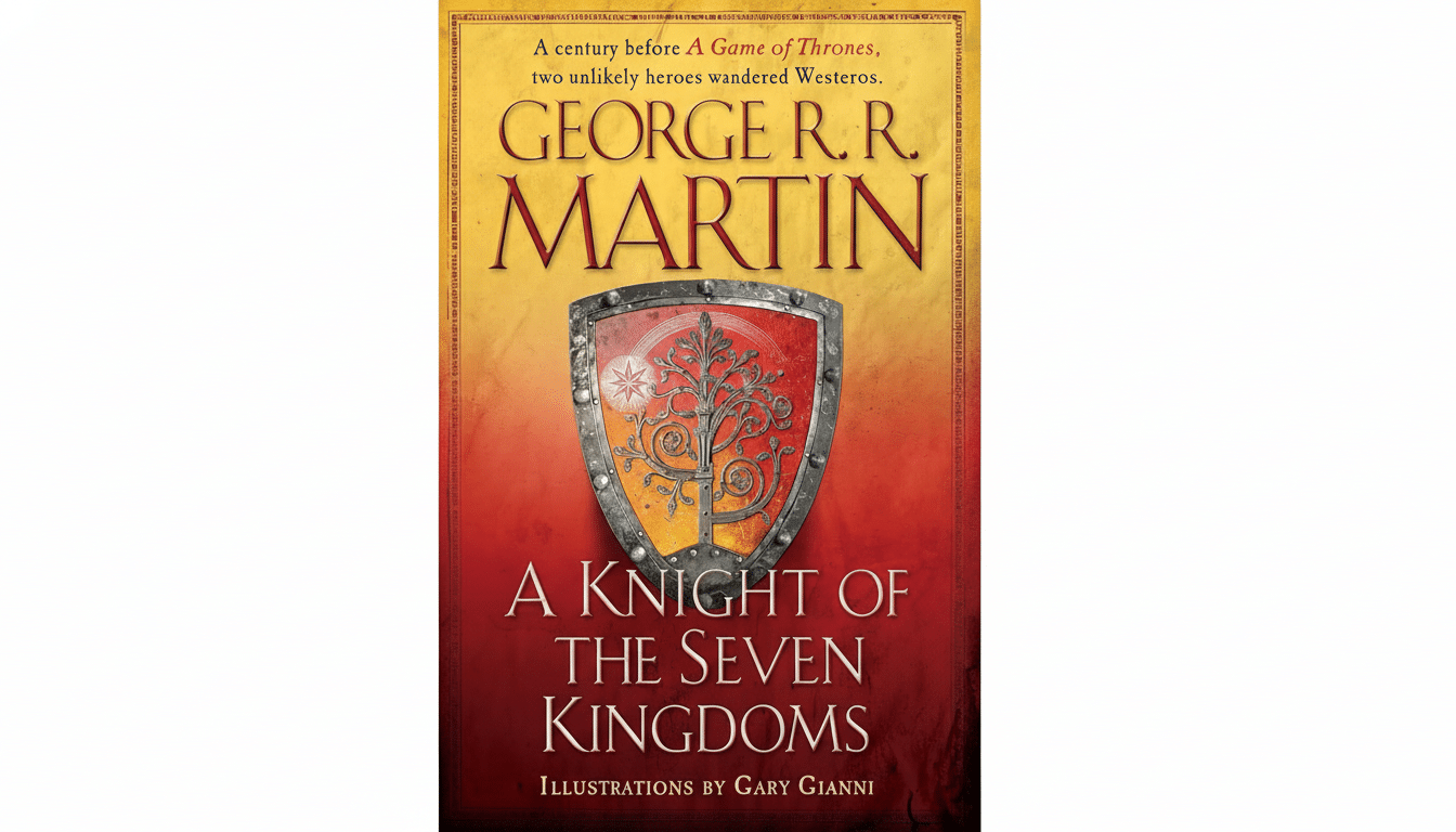 A Knight of the Seven Kingdoms illustration with sword, shield and warm candlelit medieval vibe
