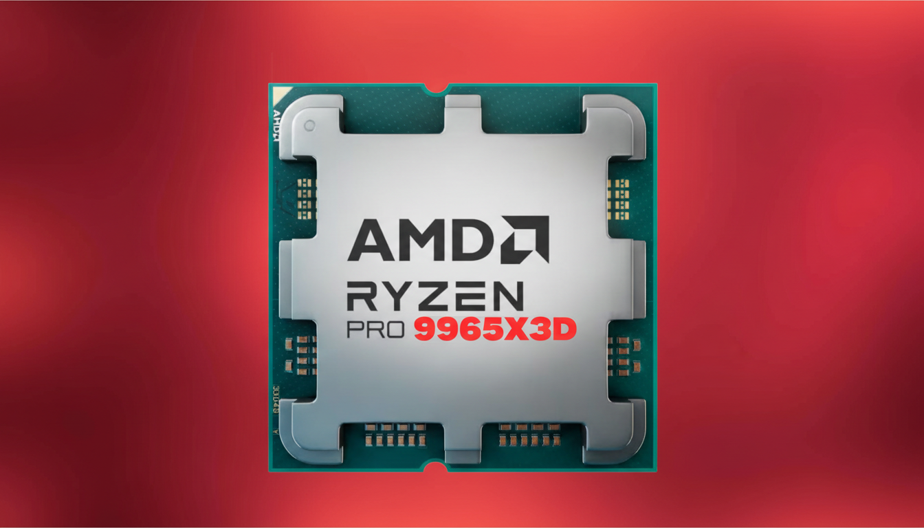 AMD Ryzen 9 Pro 9965X3D CPU and AMD logo tied to shipping manifest listing