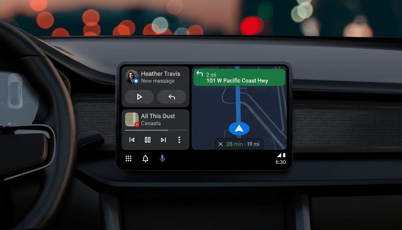 Gemini stuck talking to itself on Android Auto dashboard