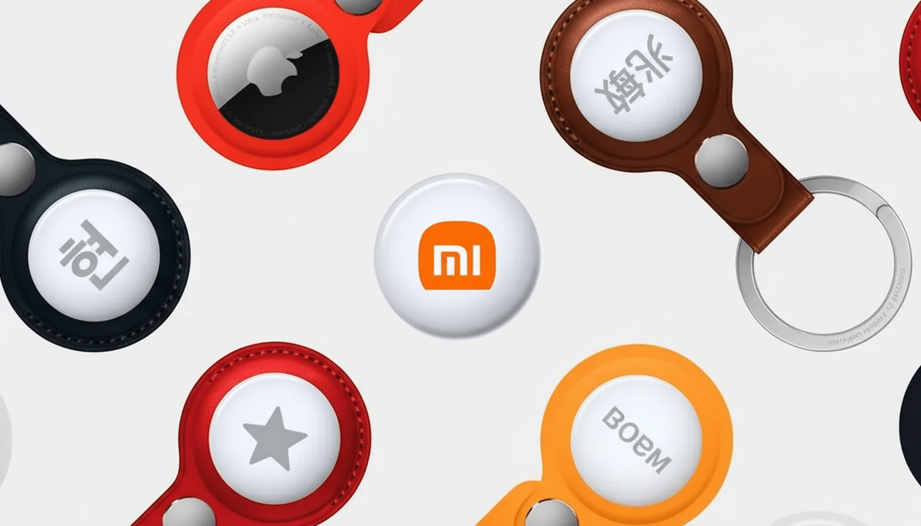 Xiaomi UWB-enabled Bluetooth smart tag concept with HyperOS phone tracking screen