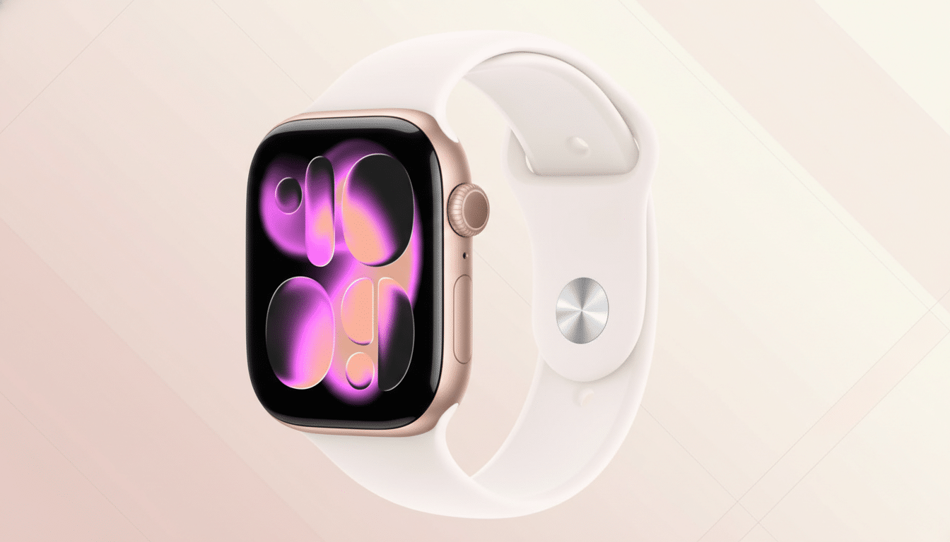 Smartwatch screen showing multiple app notifications and alerts