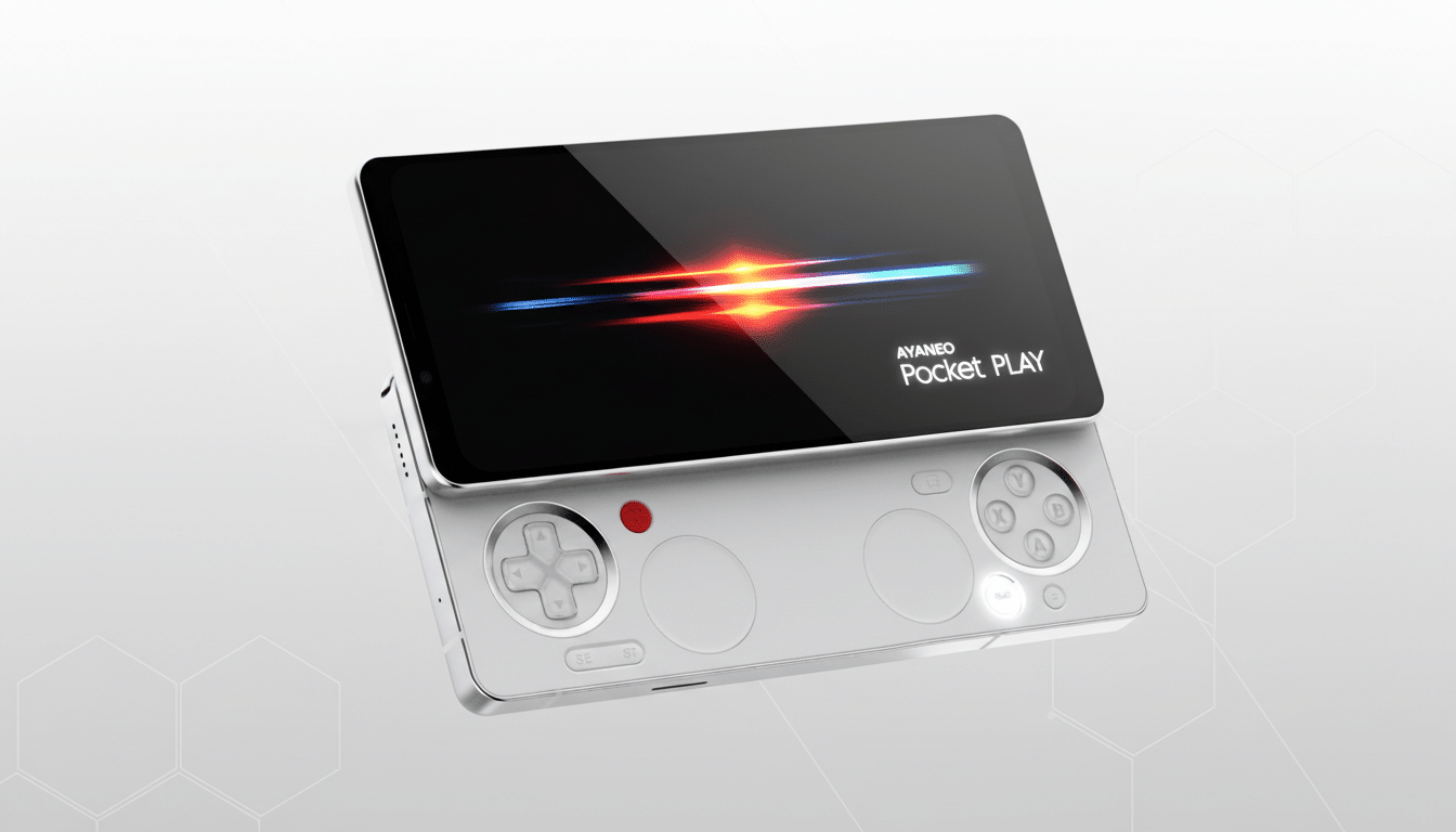 AYANEO Pocket Play handheld gaming console with MediaTek Dimensity 9300