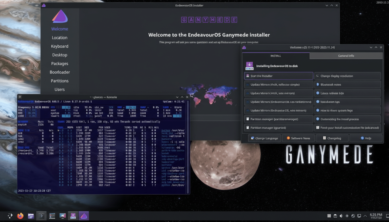 EndeavourOS Ganymede automates NVIDIA driver installation on Linux desktop