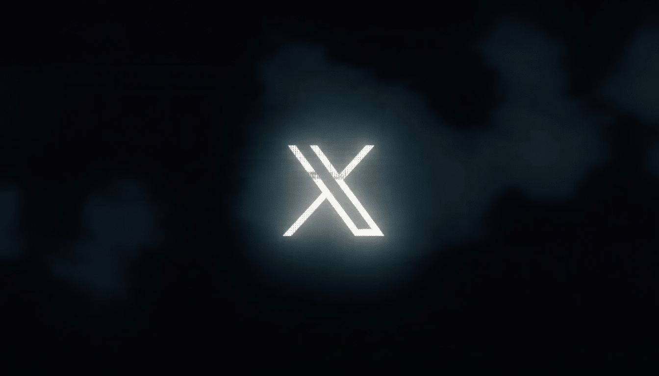 A glowing white X logo with a subtle textured effect, set against a dark, smoky background. The image has been resized to a 16:9 aspect ratio.