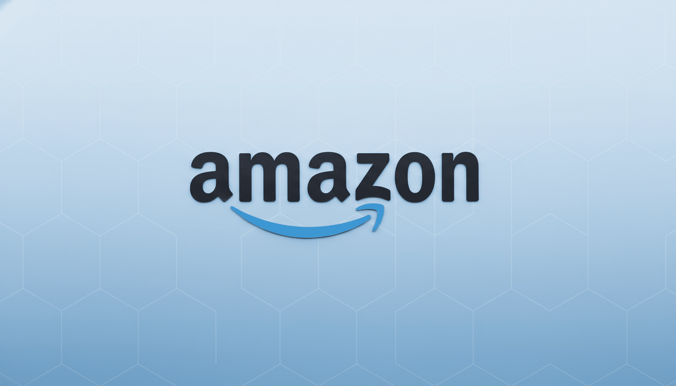 Amazon logo on headquarters as company cuts 16,000 jobs in restructuring