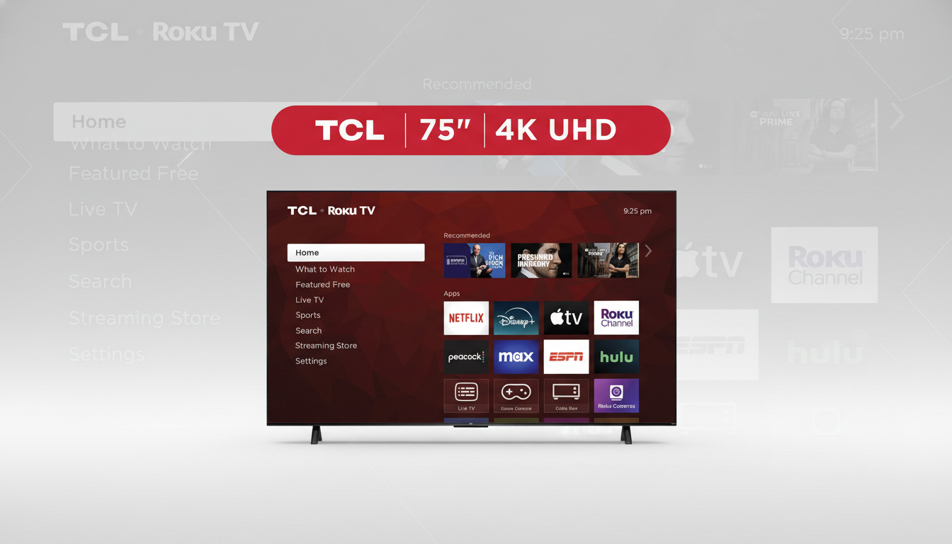 TCL 75-inch 4K Smart TV on Amazon sale, $170 off