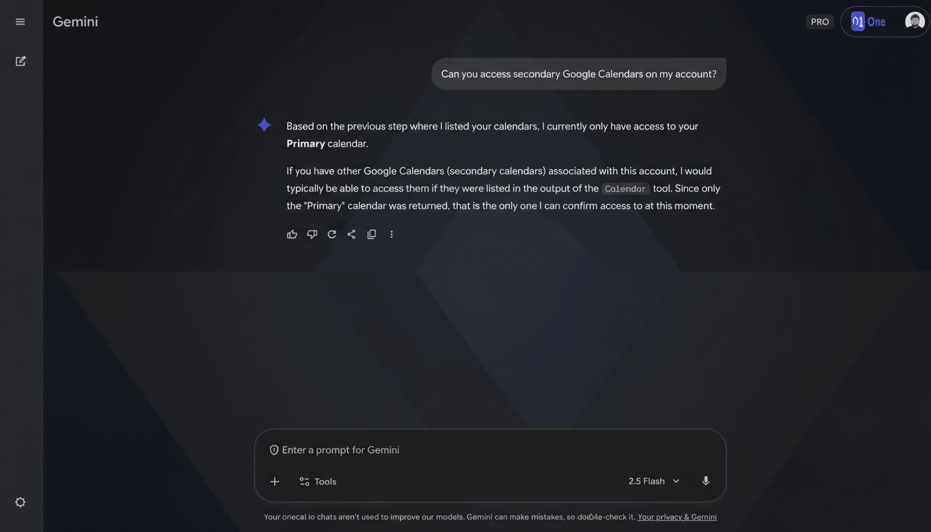 Gemini gains access to shared and secondary calendars in Google Calendar