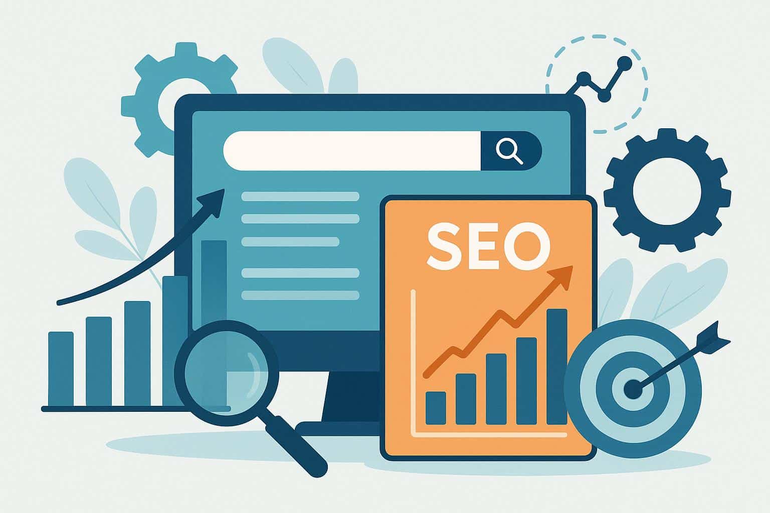 StudioHawk SEO strategy concept with digital marketing icons representing modern business solutions