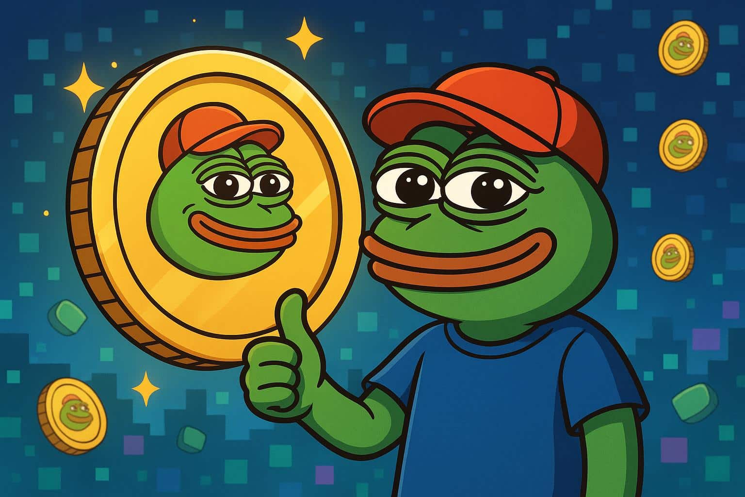 Little Pepe digital meme token logo with vibrant community graphics and Web3-themed elements
