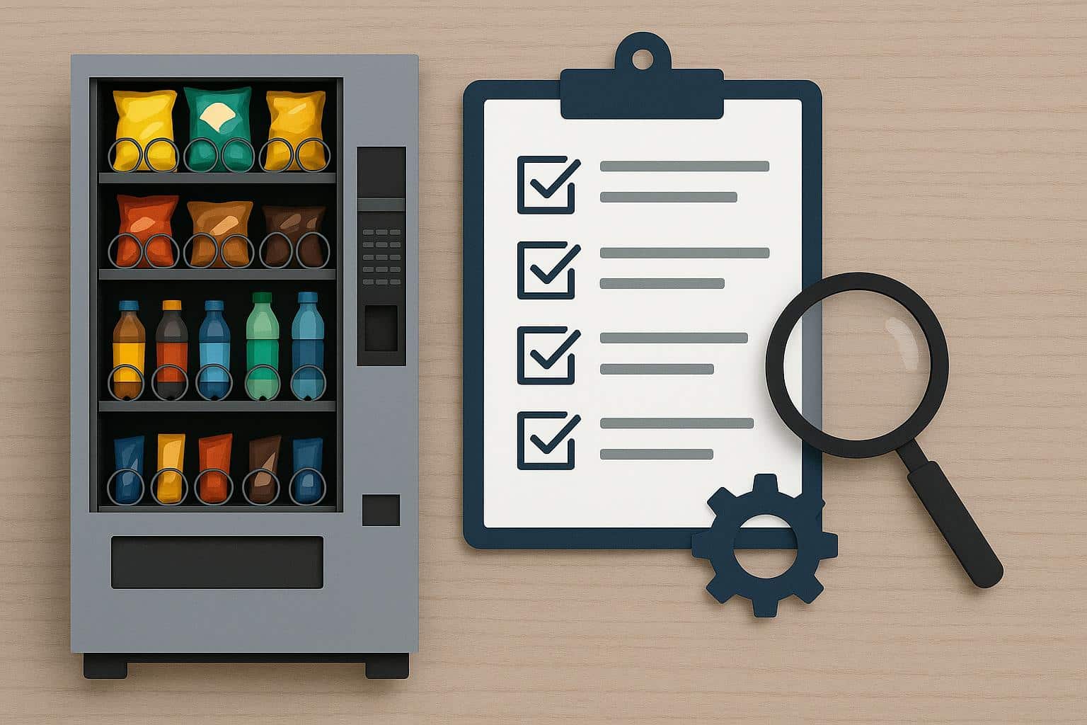 Modern vending machines in a well-lit lobby, representing reliable supplier choices