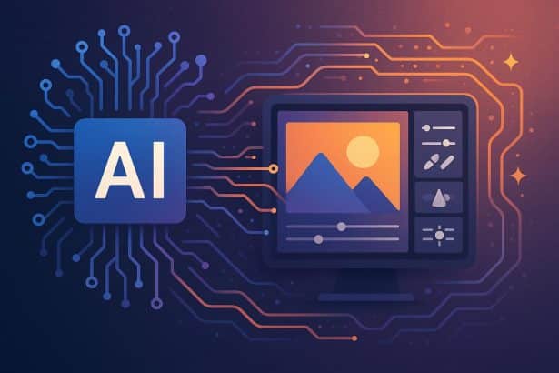 Artificial intelligence software editing digital photos for advanced visual content creation