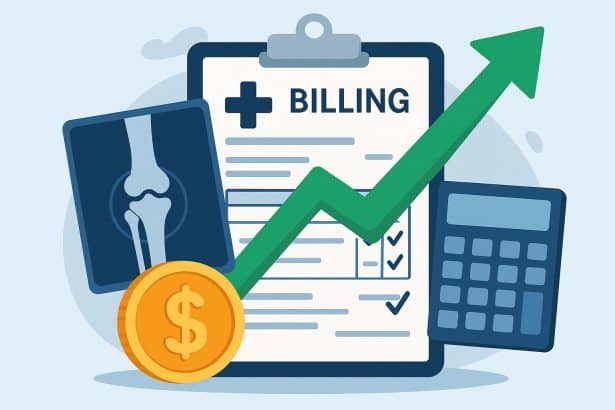 Orthopedic billing software dashboard increasing medical practice revenue and financial growth
