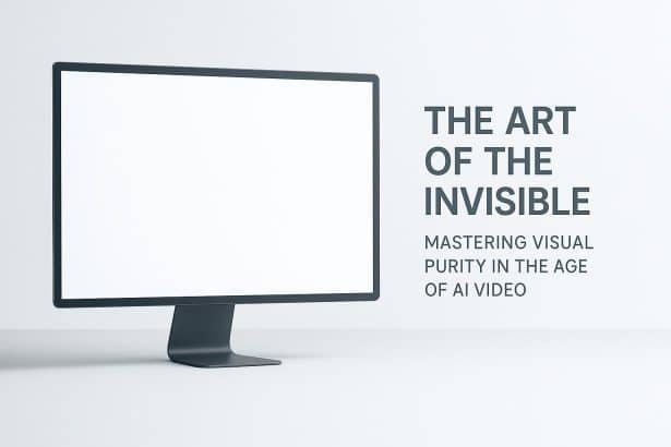 Abstract digital visuals illustrating seamless AI video editing and minimalist visual design concepts