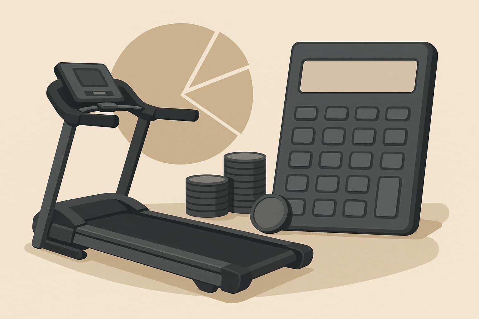 Modern treadmill in a home gym setup, highlighting features for budget-friendly fitness choices