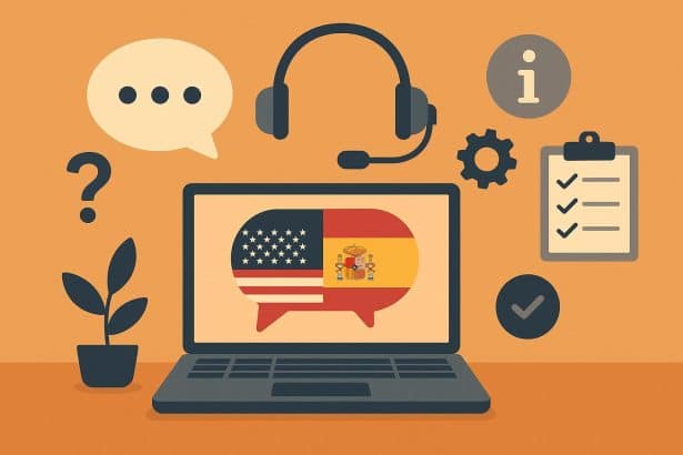 Bilingual customer support agent assisting client in Spanish, boosting brand satisfaction
