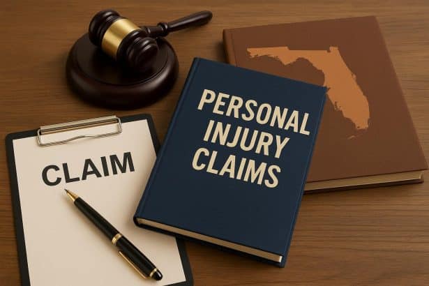 Gavel and legal documents representing personal injury claims process in Florida law