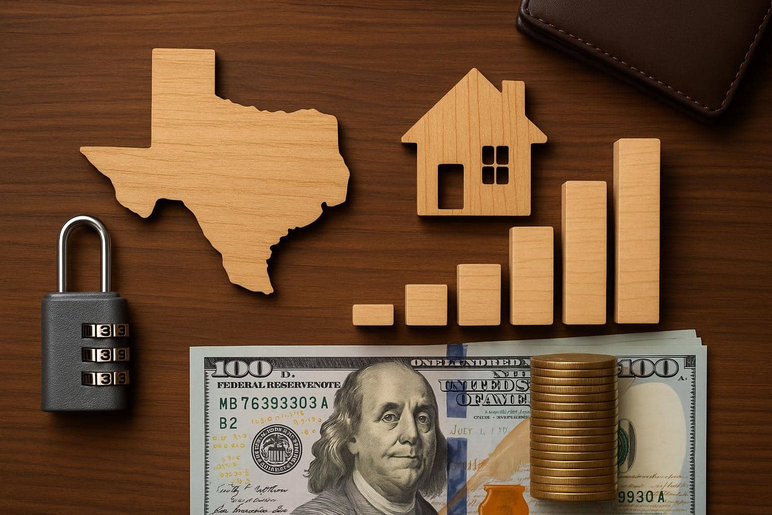 Texas family reviewing financial documents for wealth planning and security at home