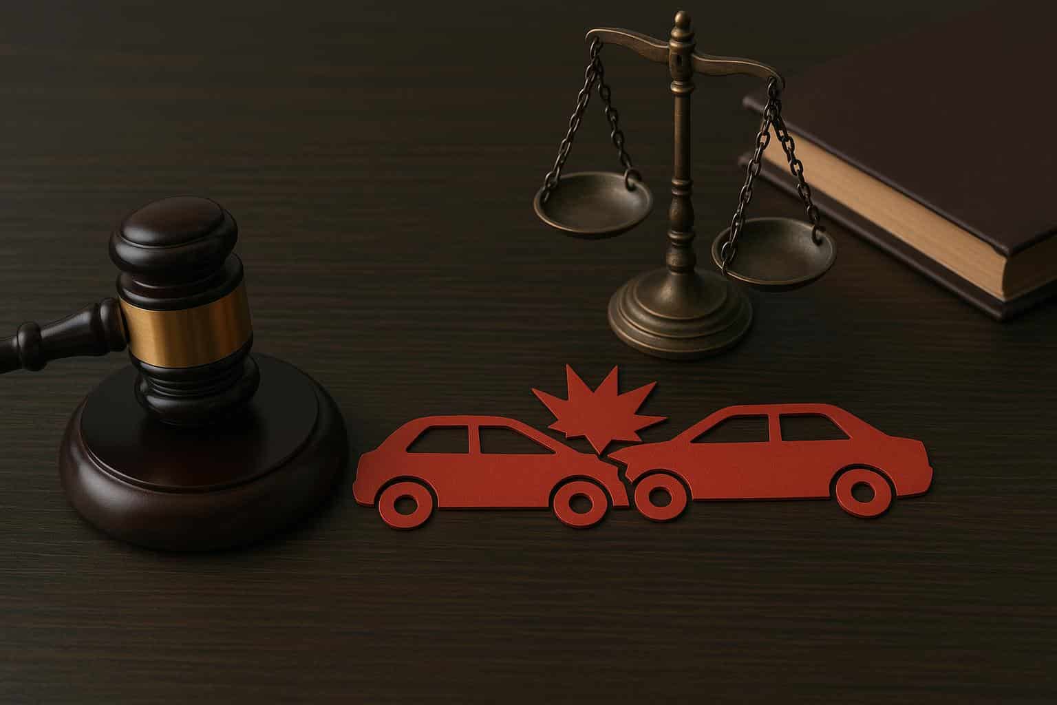 Personal injury lawyer reviewing accident documents and evidence for a legal claim case