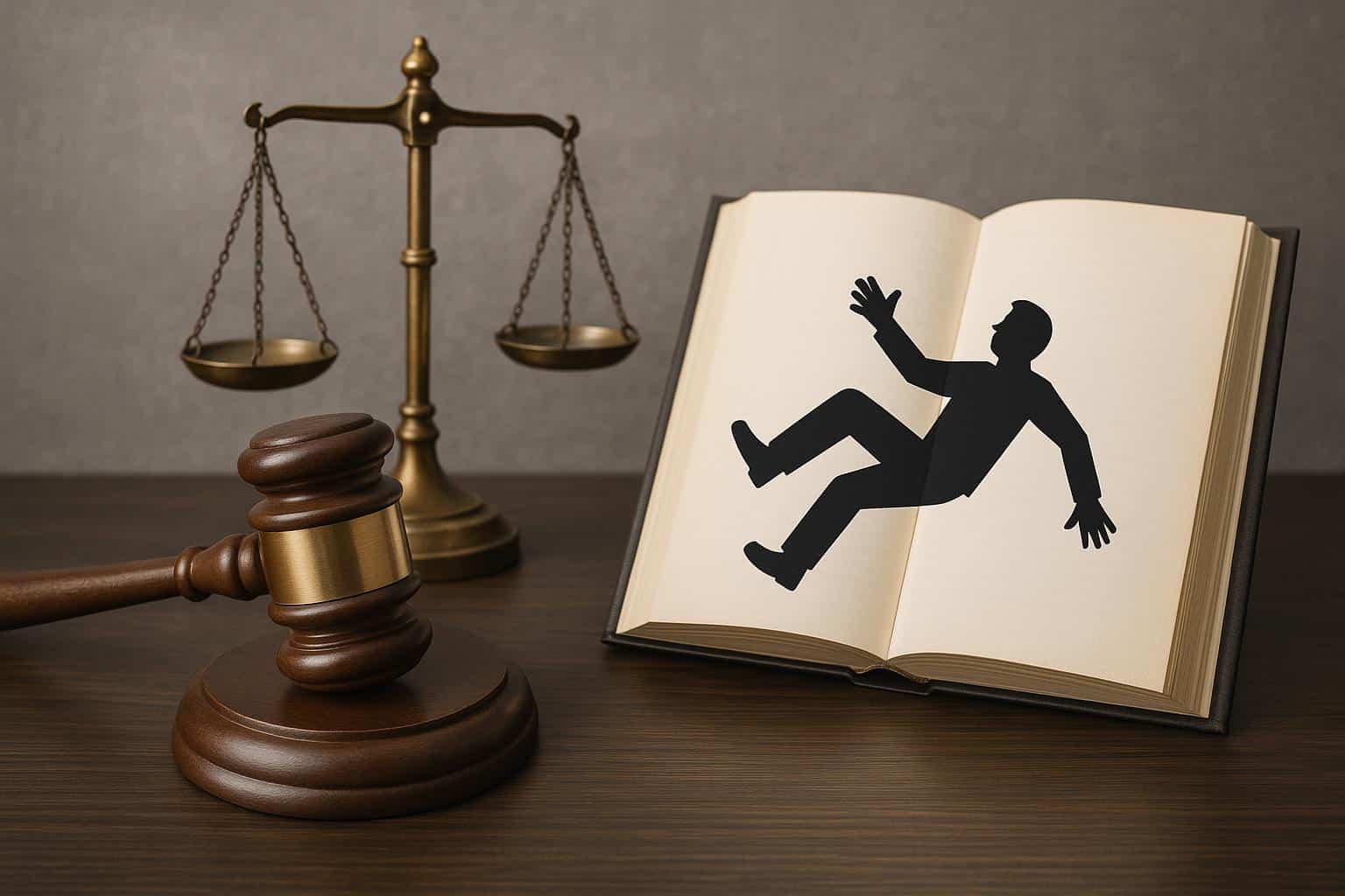 Scales of justice and legal documents symbolizing personal injury lawyer services