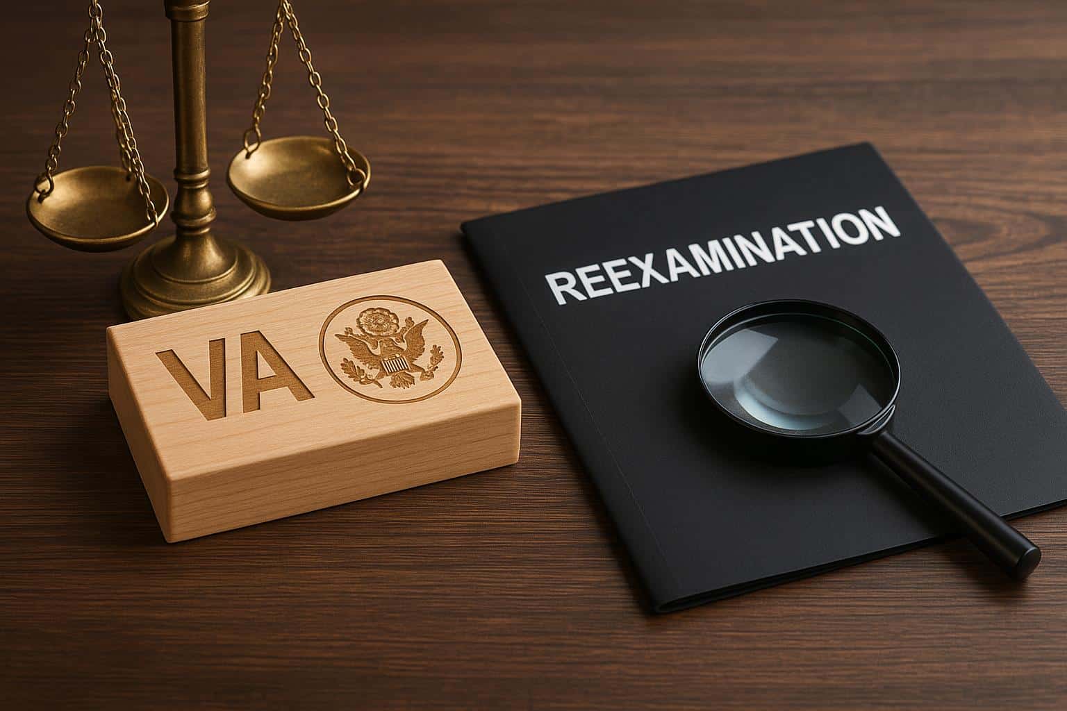 VA disability benefits reexamination process illustration highlighting veterans’ rights protection