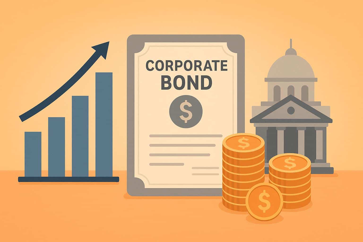 Corporate bonds, bank fixed deposits, and government securities investment comparison concept