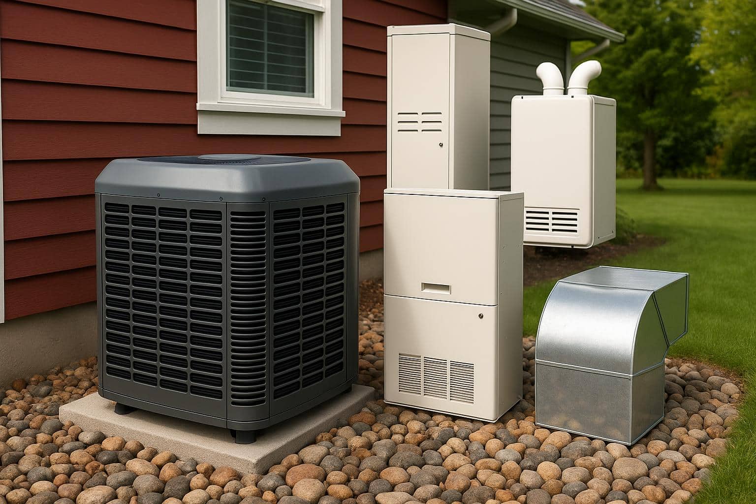 Modern HVAC system installation in a Redmond home emphasizing energy efficiency and comfort