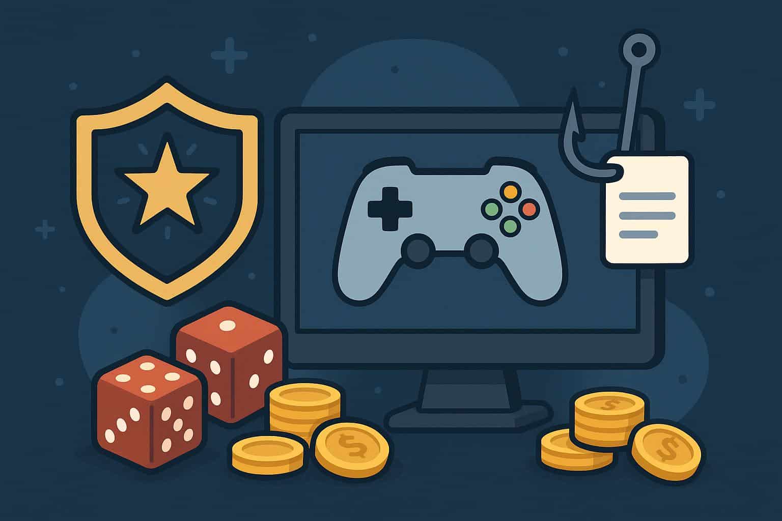 Police officer monitoring online gaming to prevent scams and promote safe internet practices