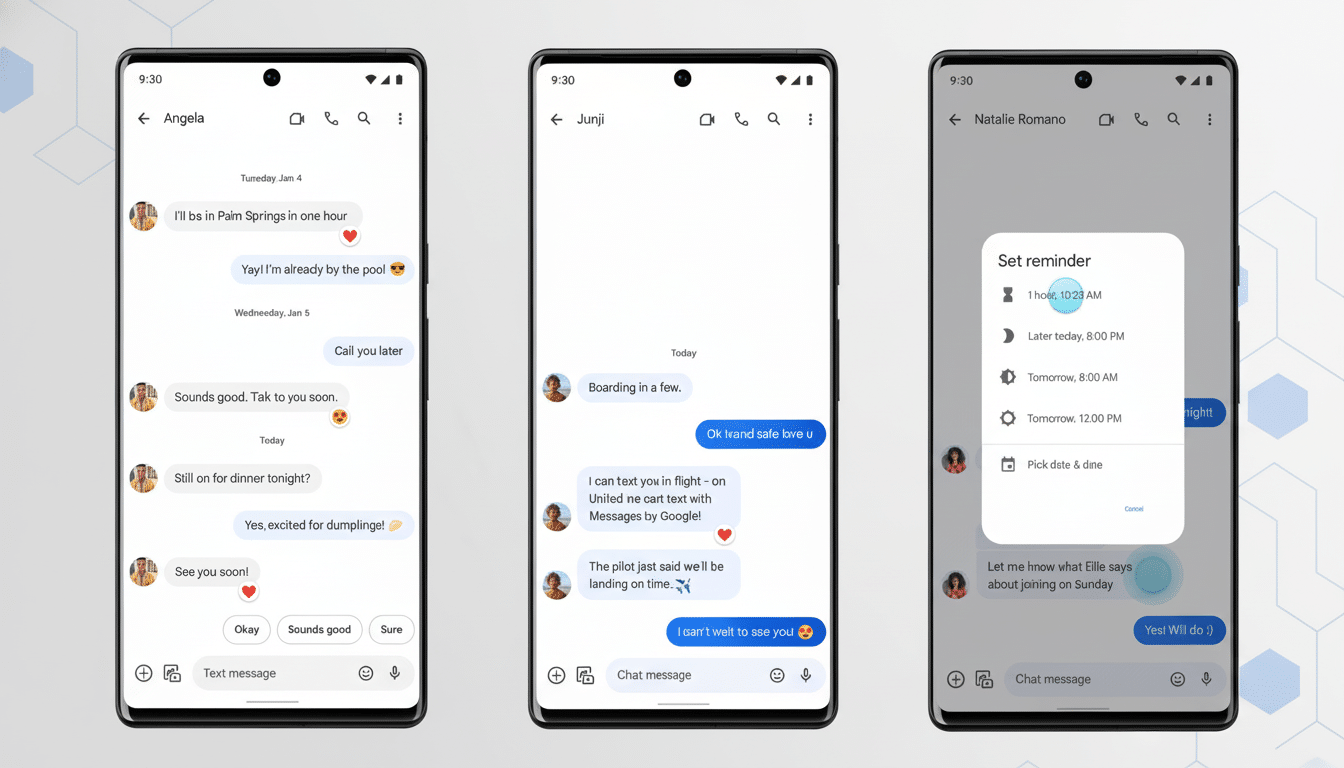Google Messages adds one-handed menu UI for easier single-thumb navigation