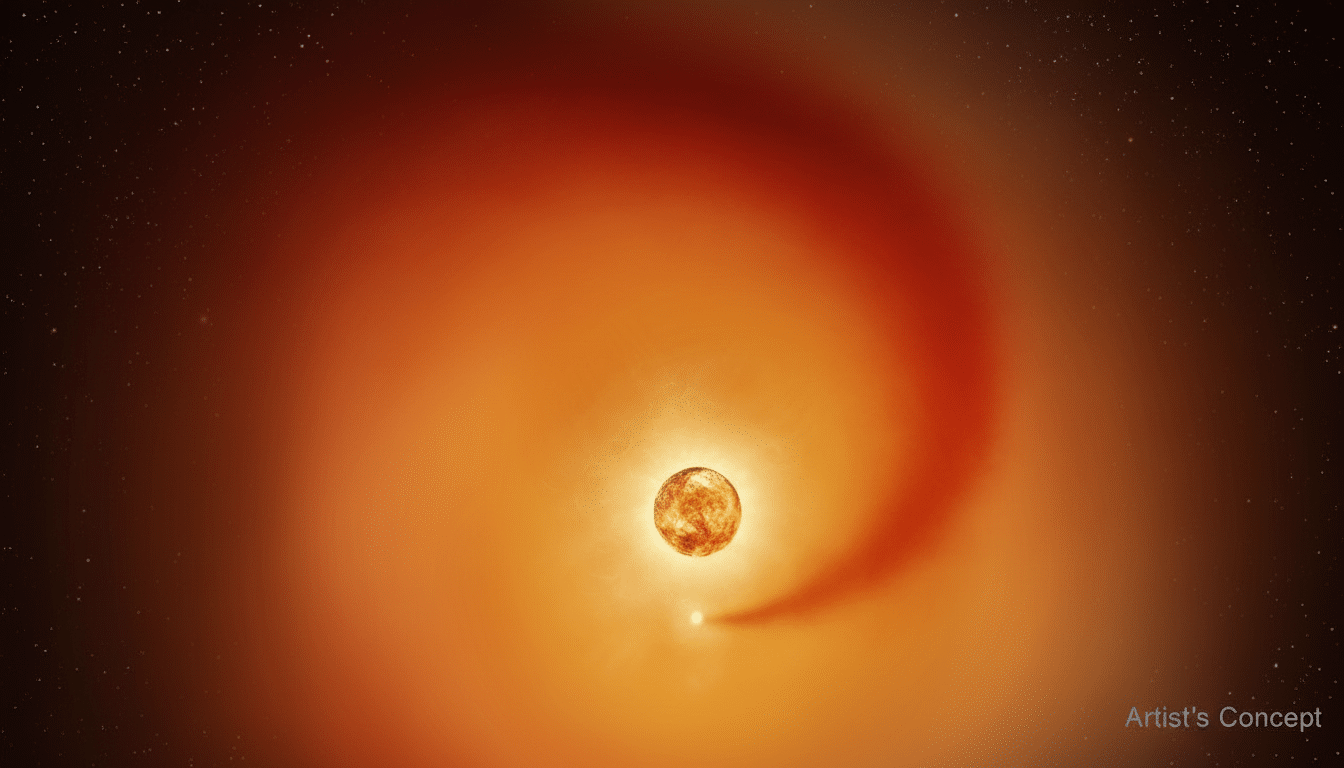 Hubble captures Betelgeuse bow shock, suggesting a nearby companion star.