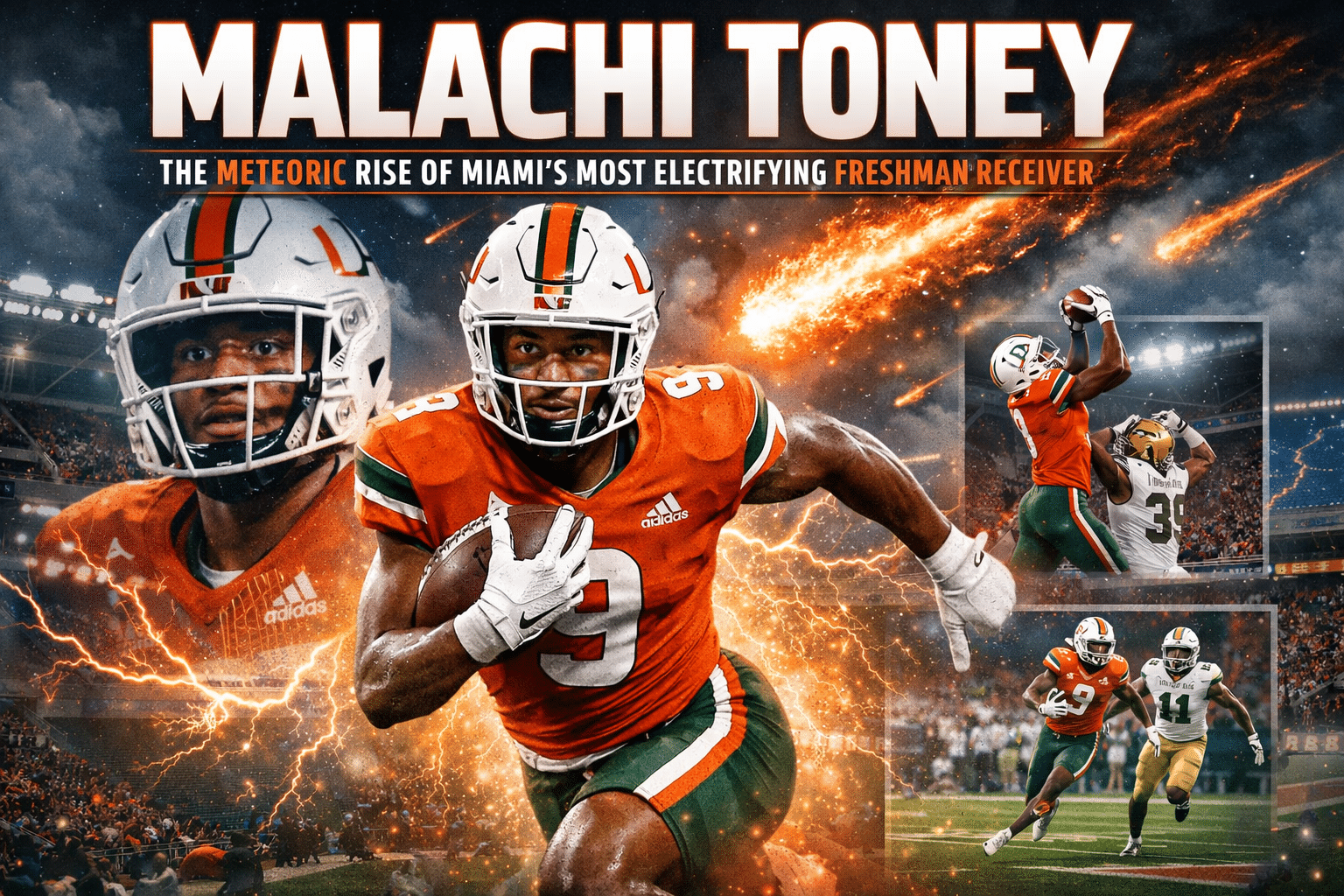 Image 1 of Malachi Toney: The Meteoric Rise of Miami Most Electrifying Freshman Receiver