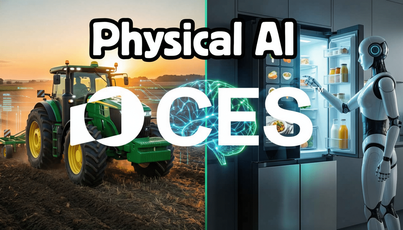 Physical AI robots showcased at CES, highlighting embodied AI devices and innovations