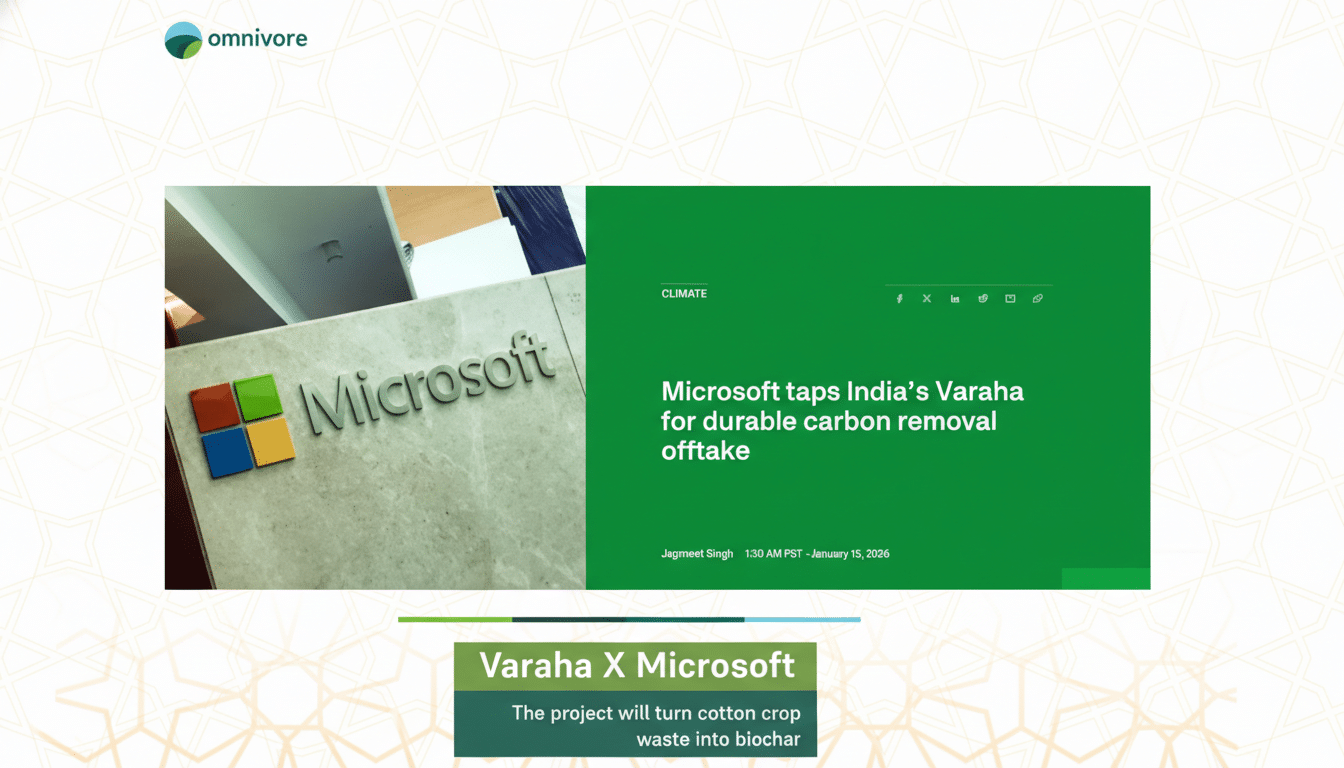 Microsoft partners with Varaha for durable carbon removal