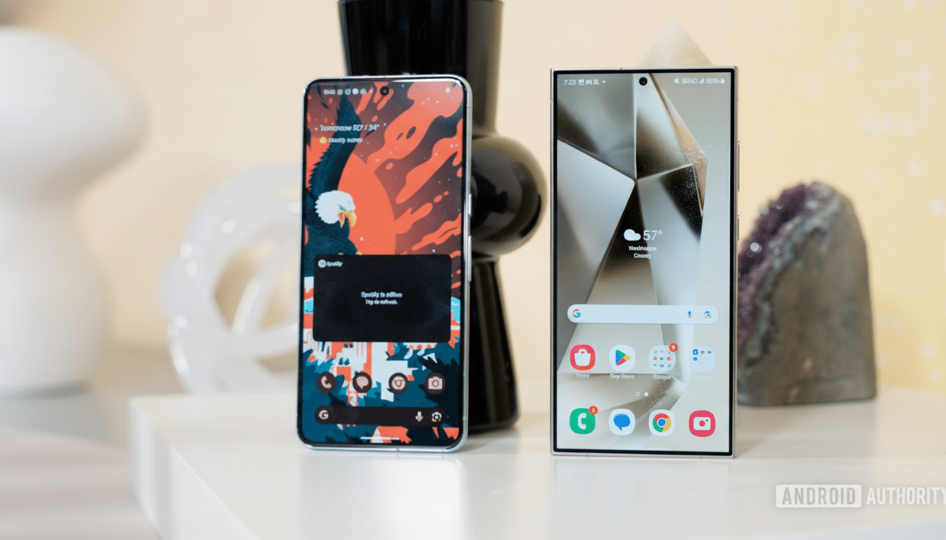 Android skins ranked worst to best, featuring One UI, MIUI, OxygenOS, and ColorOS logos