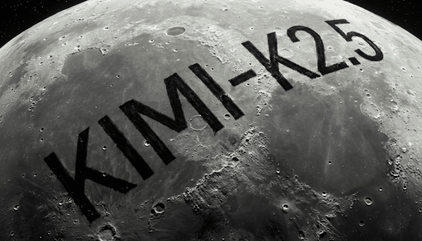 The moon with KIMI-K2.5 written across its surface.