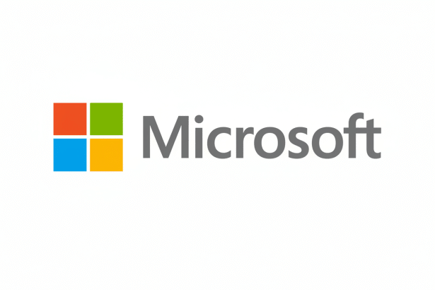 The Microsoft logo, featuring four colored squares (red, green, blue, and yellow) arranged in a 2x2 grid, next to the word Microsoft in gray text, all on a white background.