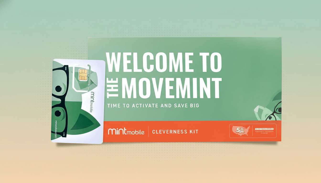 Mint Mobile, AT&T and T-Mobile carrier logos highlighting new customer offers