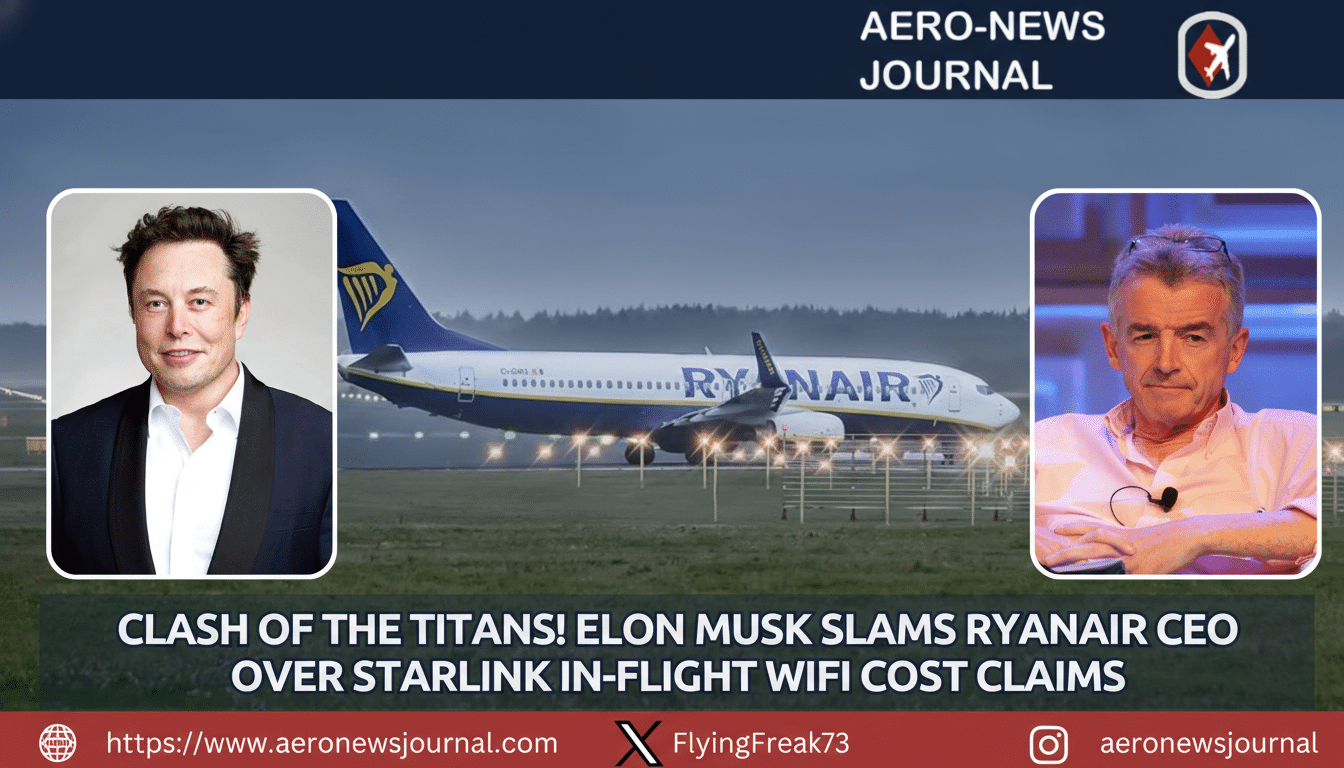 Elon Musk and Ryanair clash over Starlink in‑flight Wi‑Fi