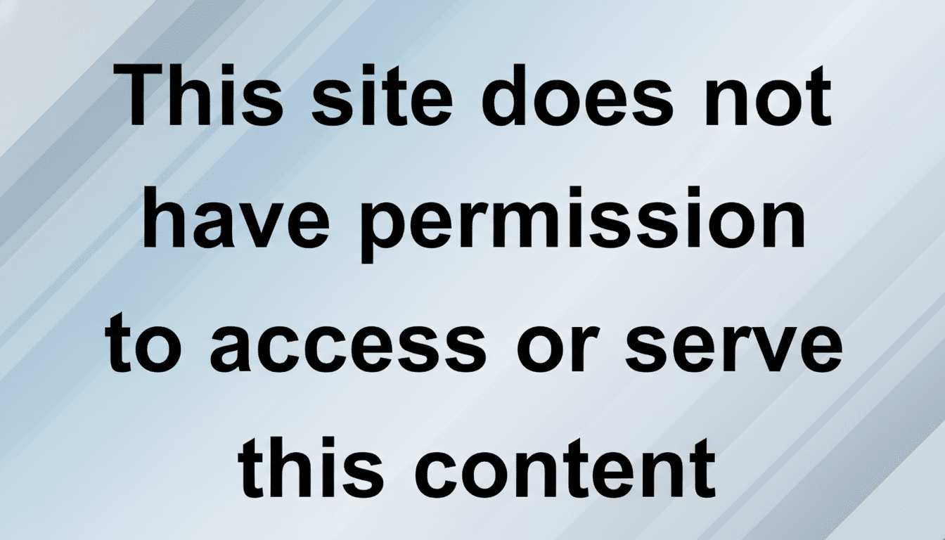 A resized image with the text This site does not have permission to access or serve this content on a professional flat design background with soft patterns and gradients.