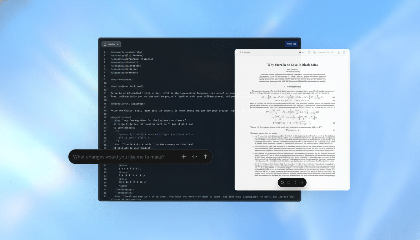 OpenAI Prism AI Workspace interface showcasing scientific data analysis tools for scientists