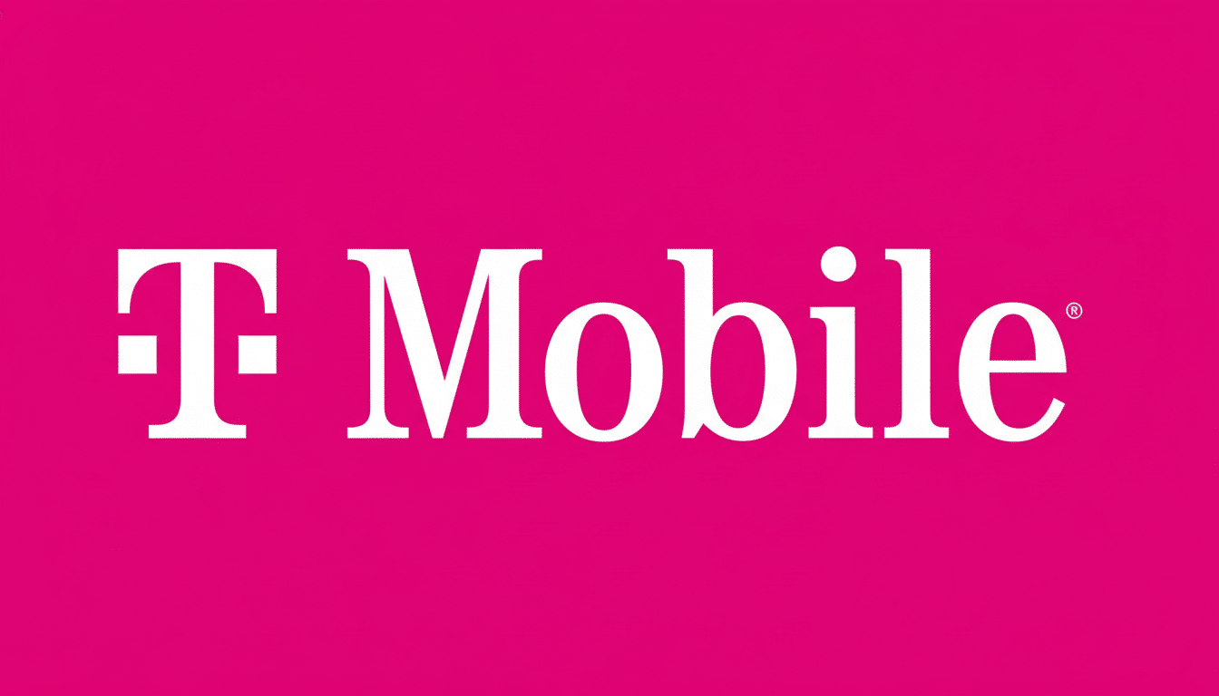 The T-Mobile logo, featuring the word T-Mobile in white text on a vibrant magenta background, resized to a 16:9 aspect ratio.