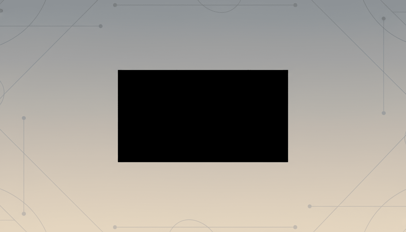 A black rectangle centered on a professional flat design background with soft patterns and gradients.
