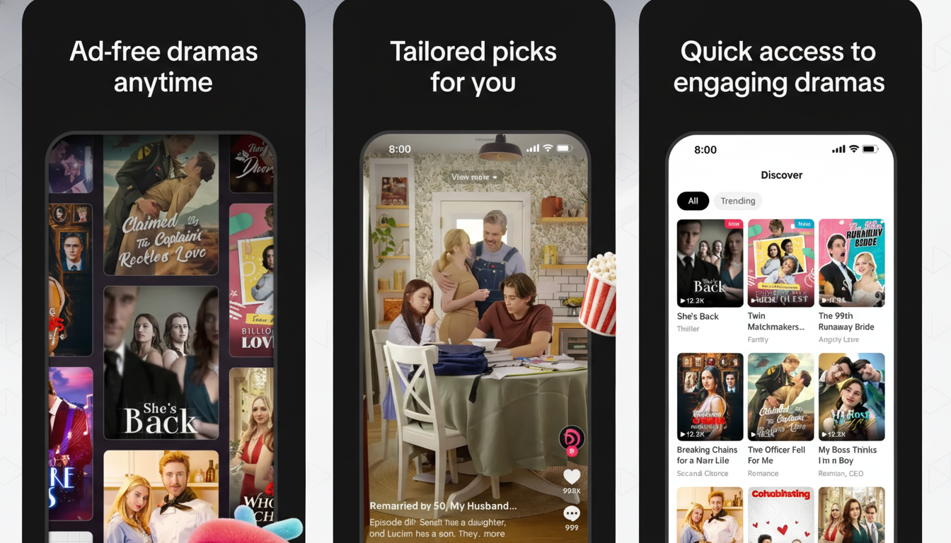 A screenshot of a mobile app interface displaying various drama series.