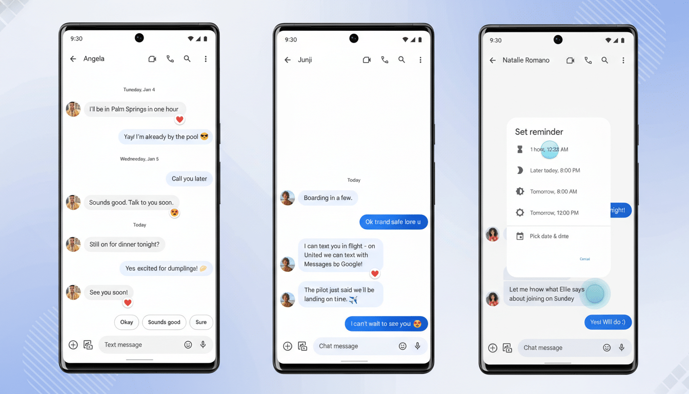 Google Messages tests link copy shortcut for shared URLs