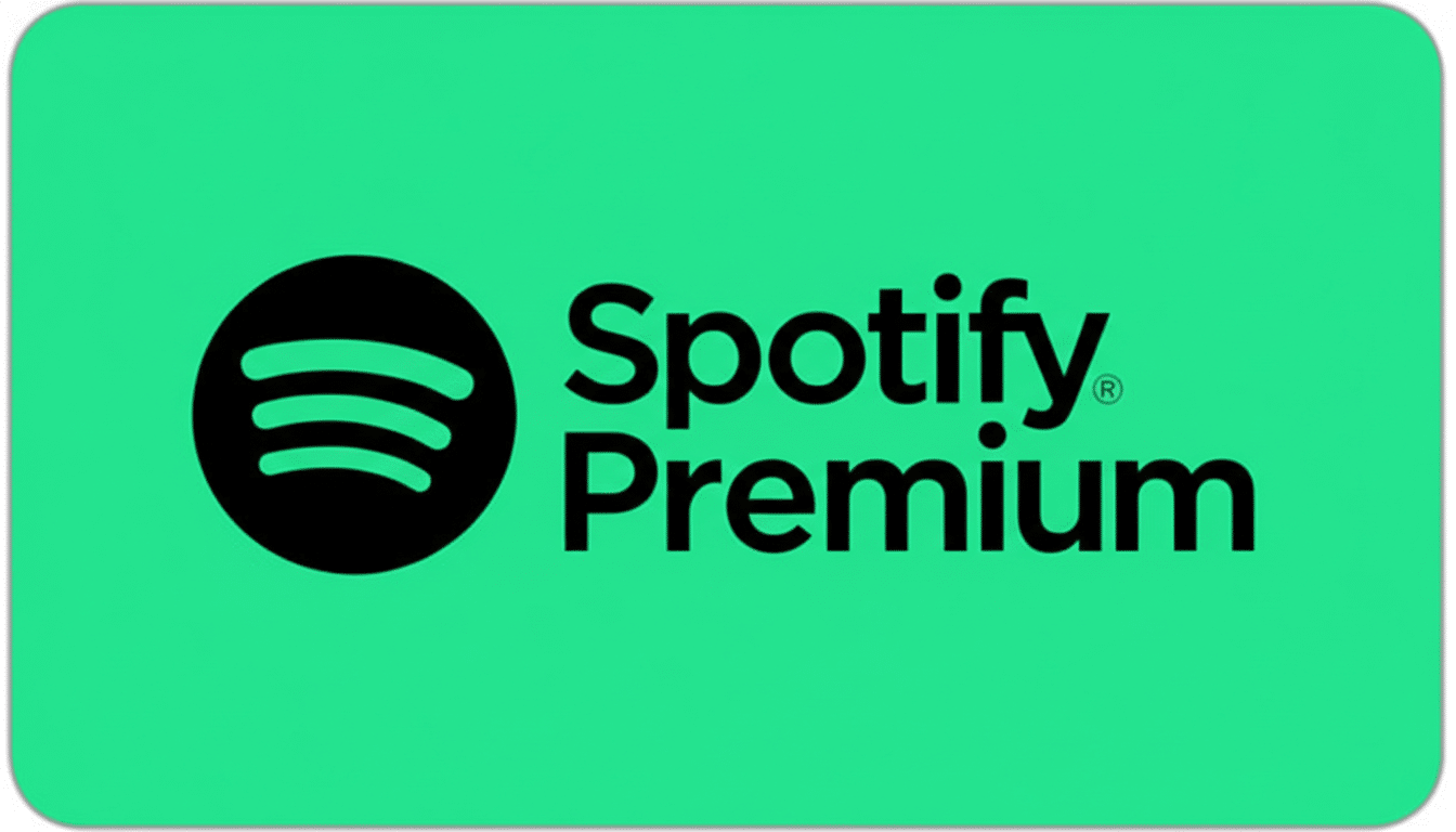 The Spotify Premium logo on a green background, resized to a 16:9 aspect ratio.