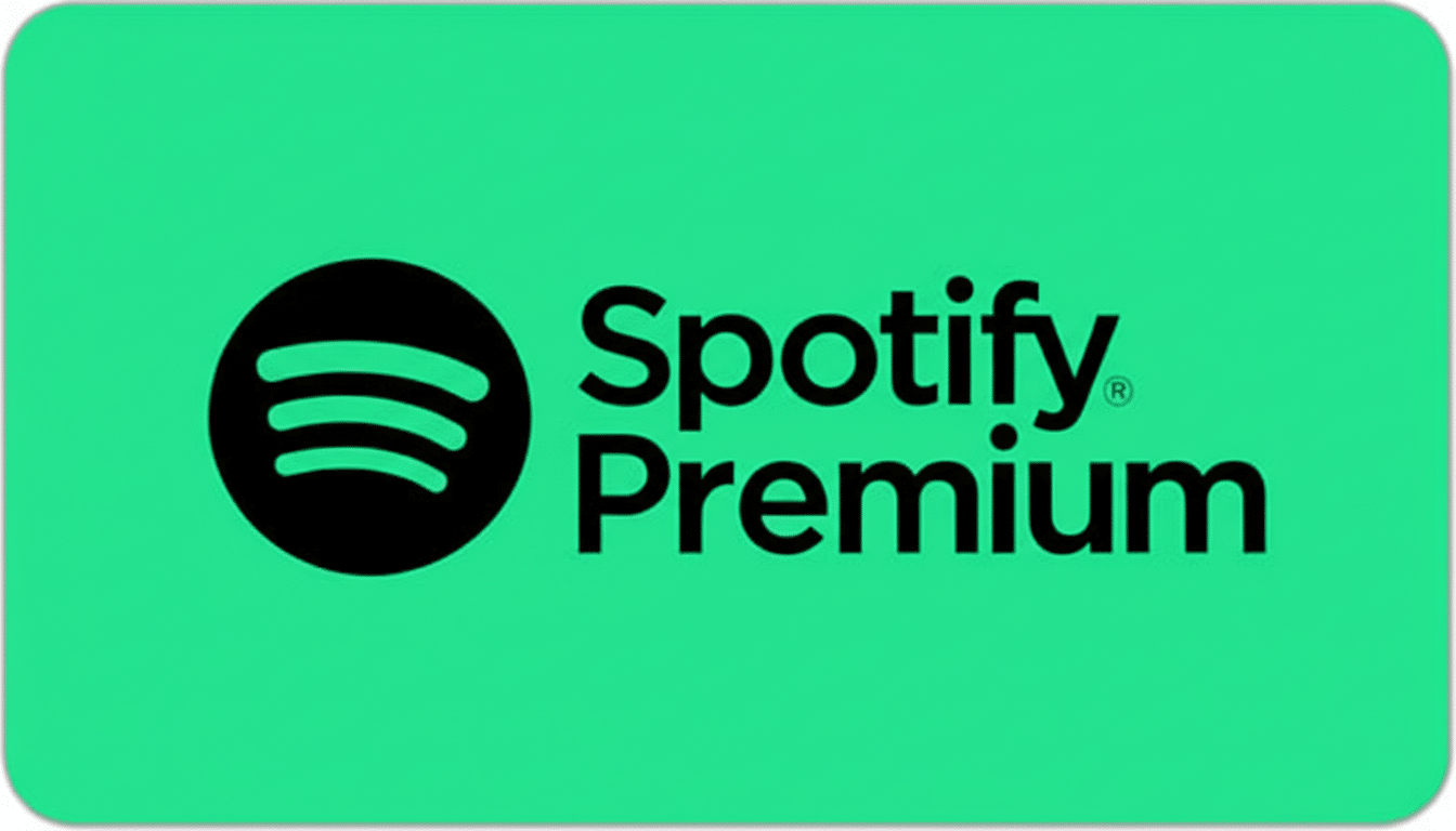 The Spotify Premium logo on a green background, resized to a 16:9 aspect ratio.
